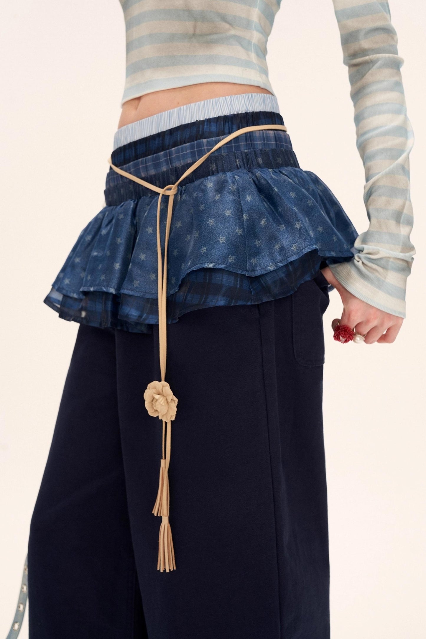 Layered Multi-Waisted Trousers