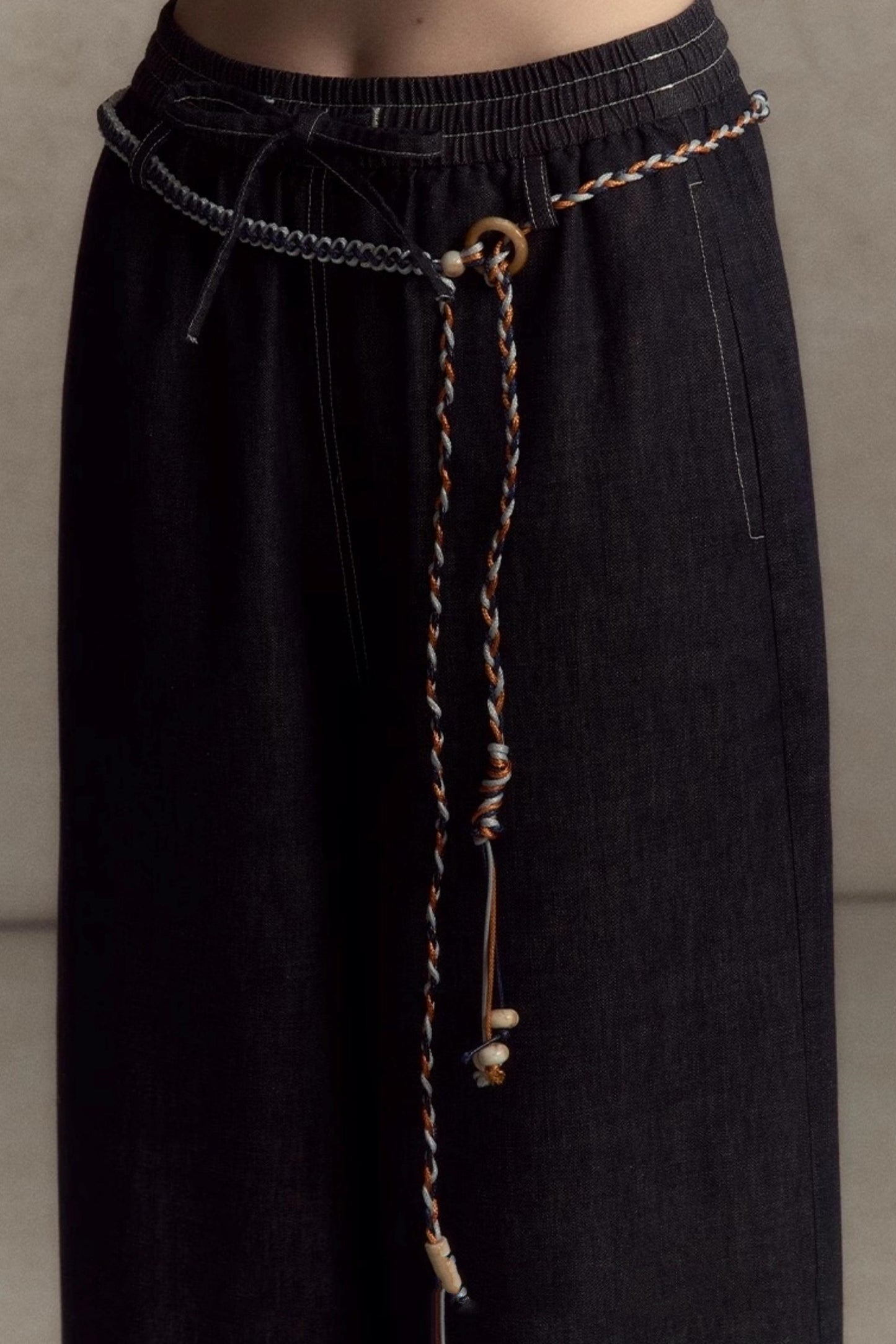 Elastic Wide Leg Jeans