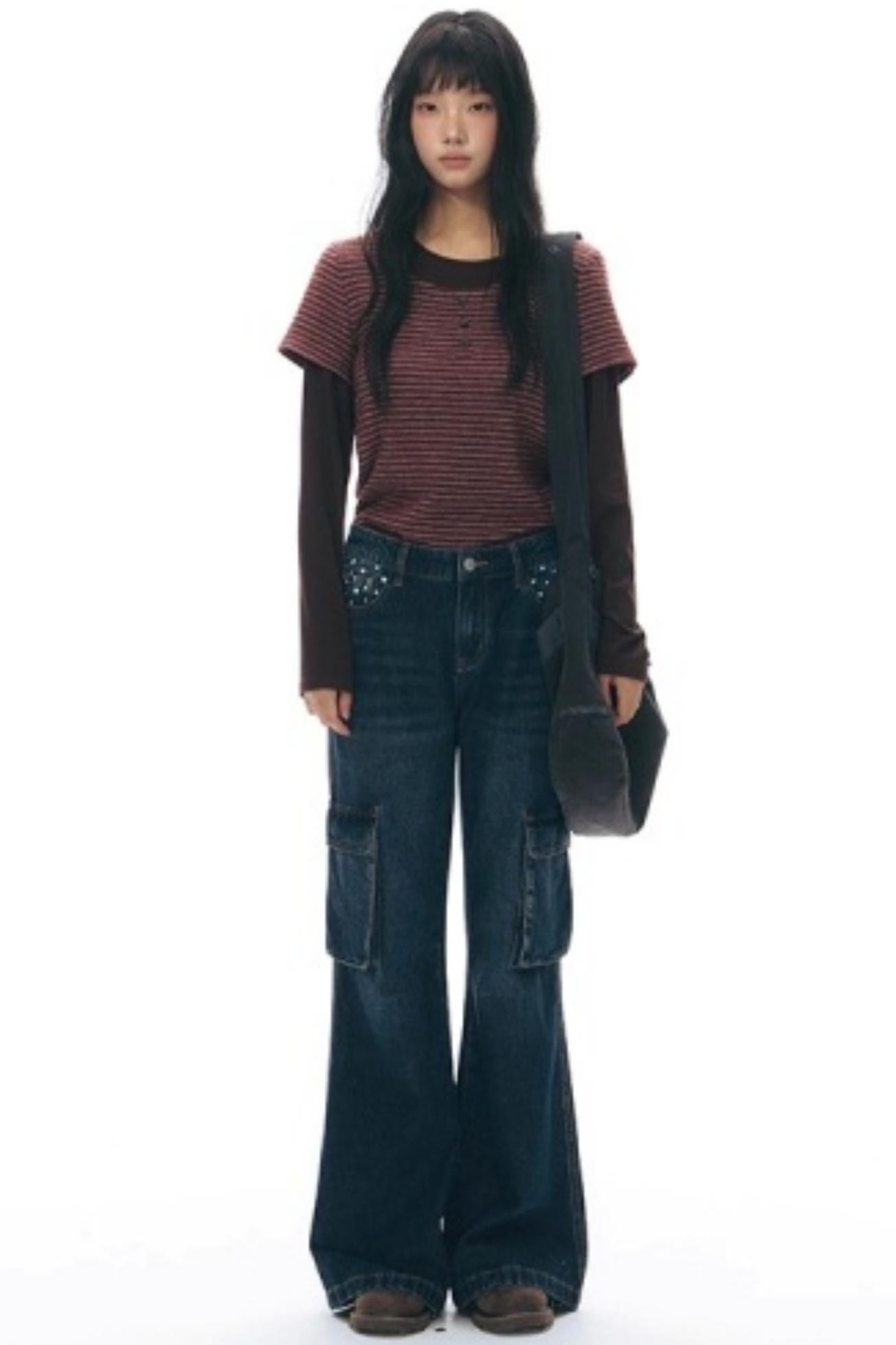 Star Print Flared Pants