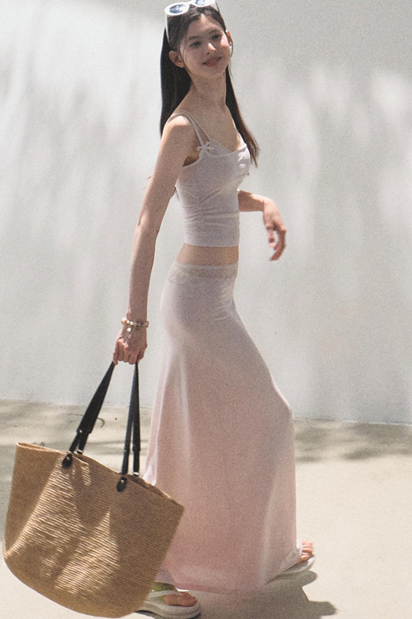 Stretch Chambray Camisole Set