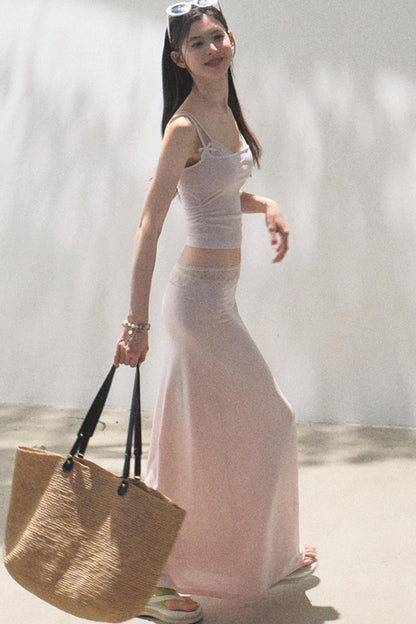 Stretch Chambray Camisole Set