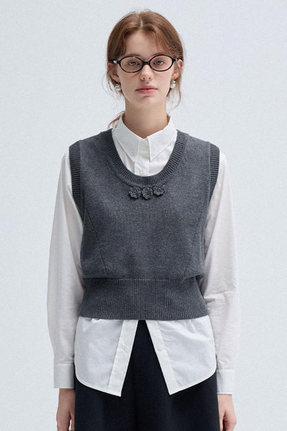 Spring Autumn Knitted Vest