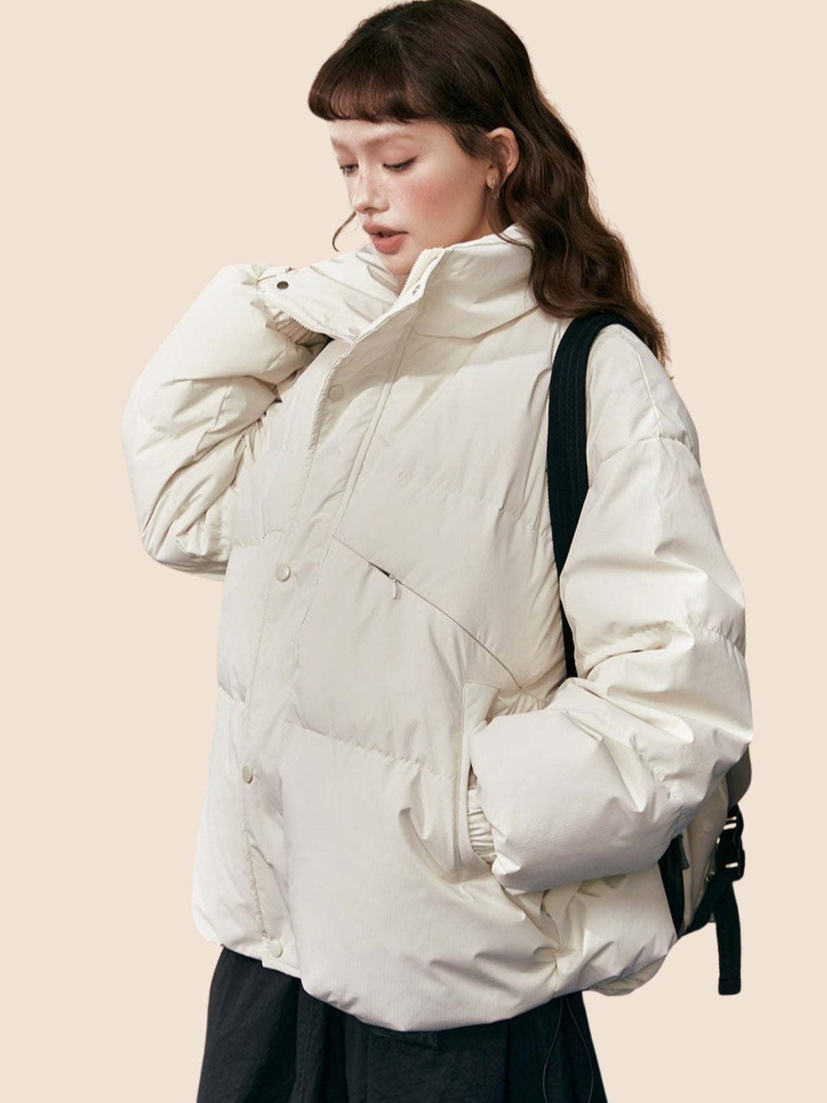 Long-sleeved Loose Down Jacket