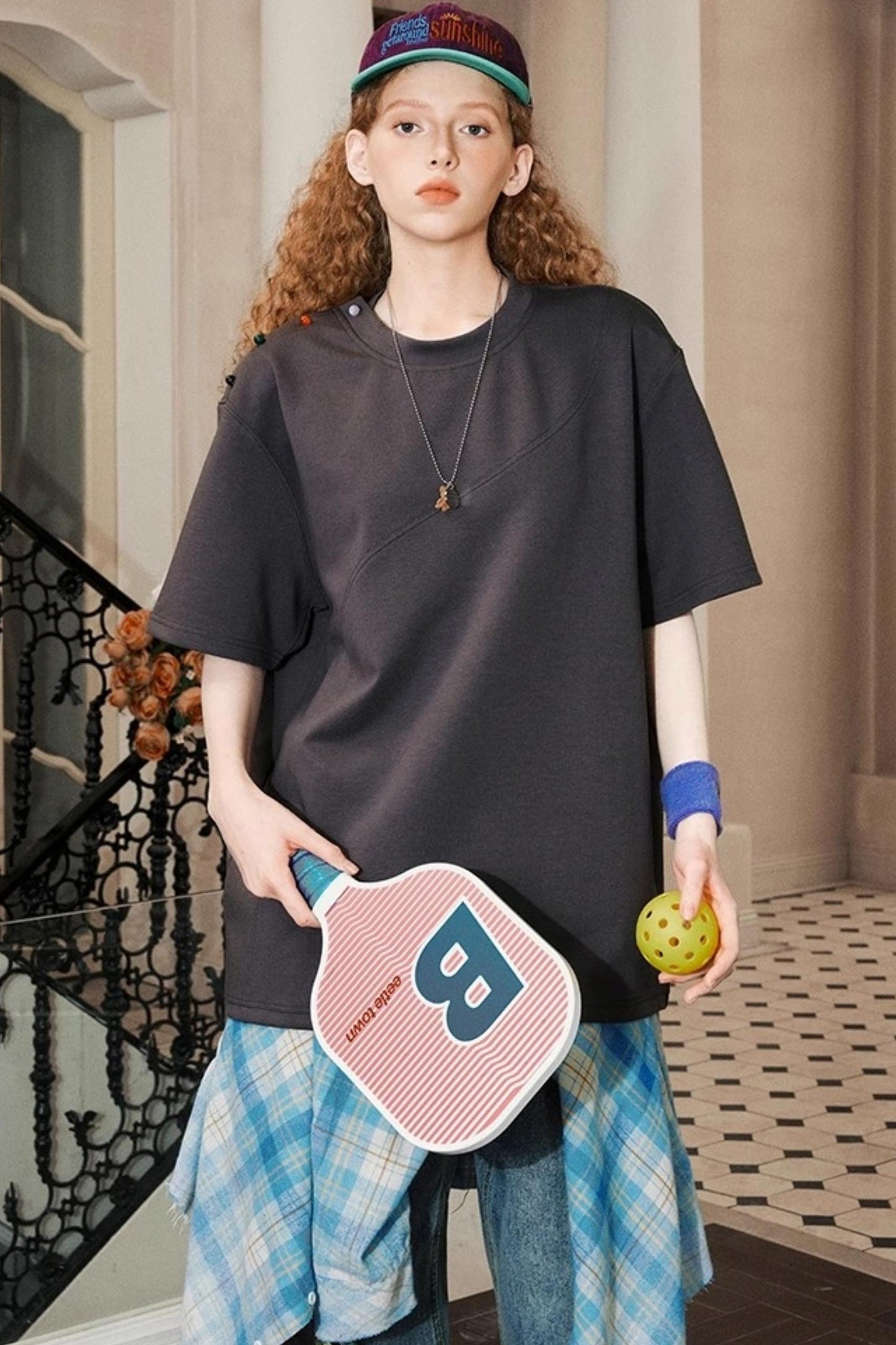 Artistic Beaded Summer Tee