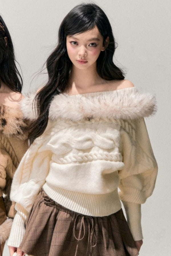 Tea Fragrance Mohair Sweater