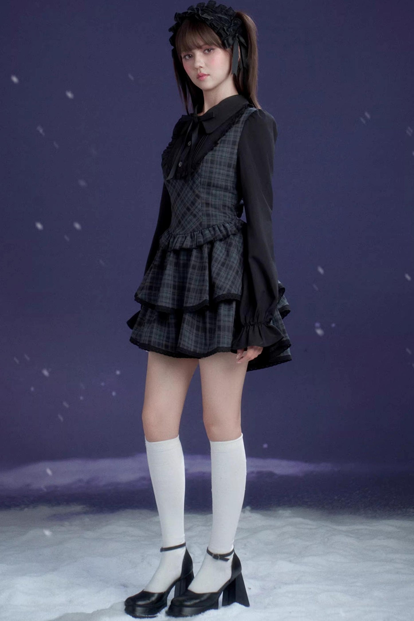 Plaid Lolita Winter Dress
