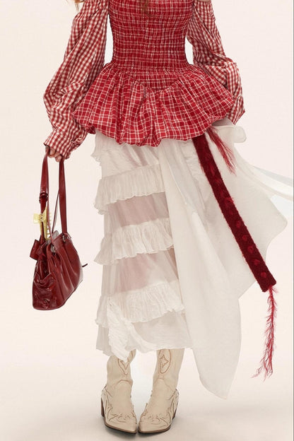 Micro-Sheer Long Skirt