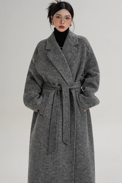 Elegant Shoulder Wool Coat