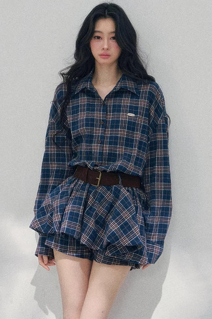 Rain Marks Plaid Dress Set