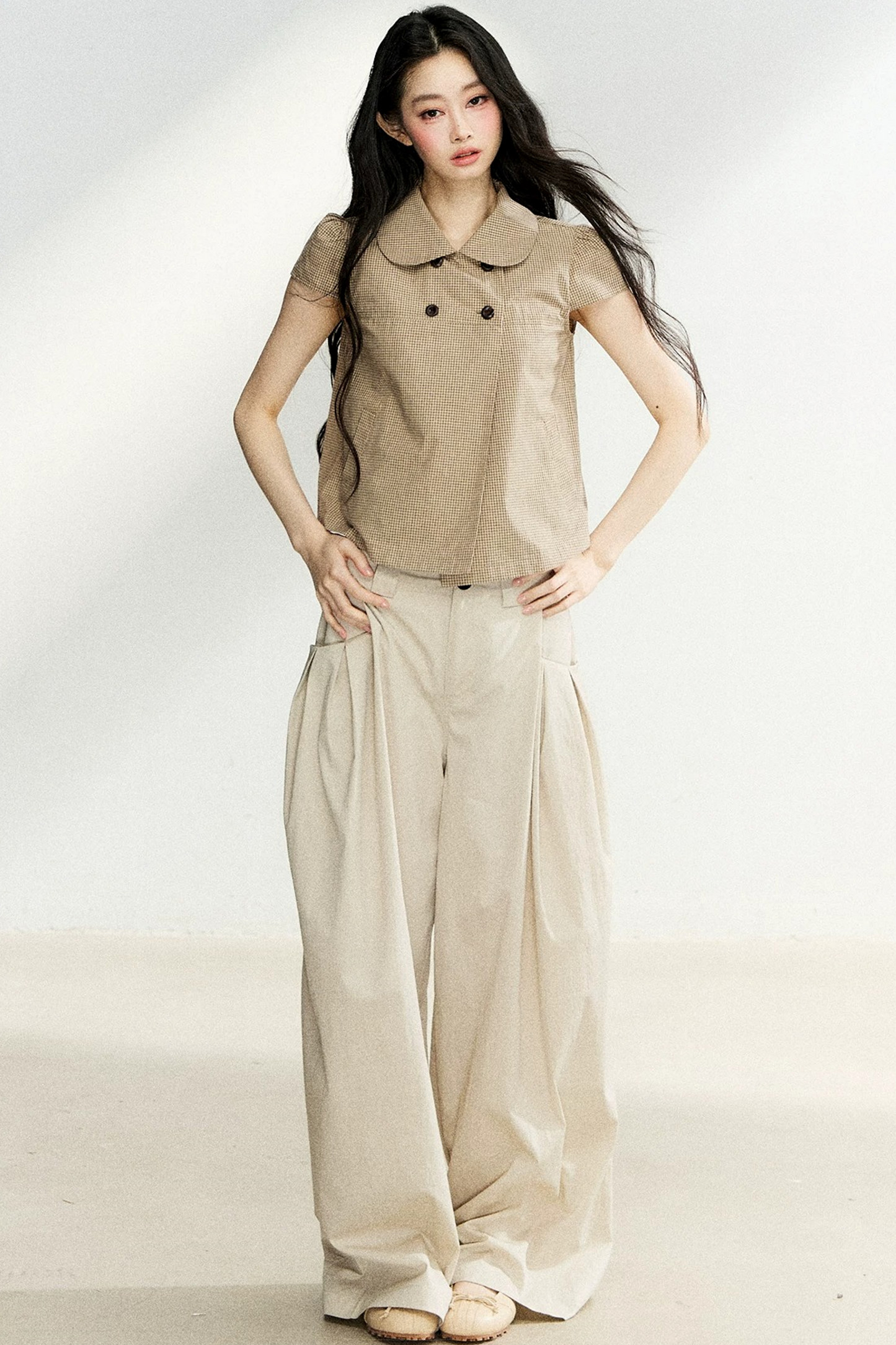 Summer High-Waisted Wide-Leg Pants
