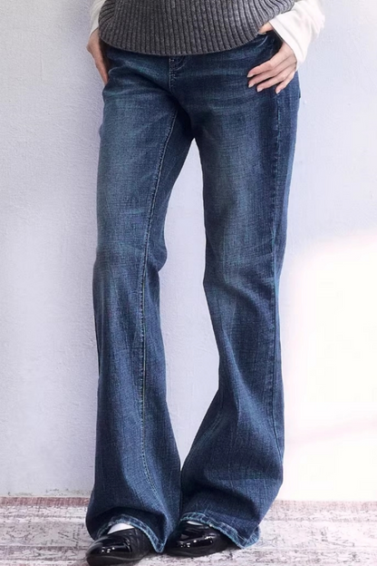 Thin Washed Denim Pants