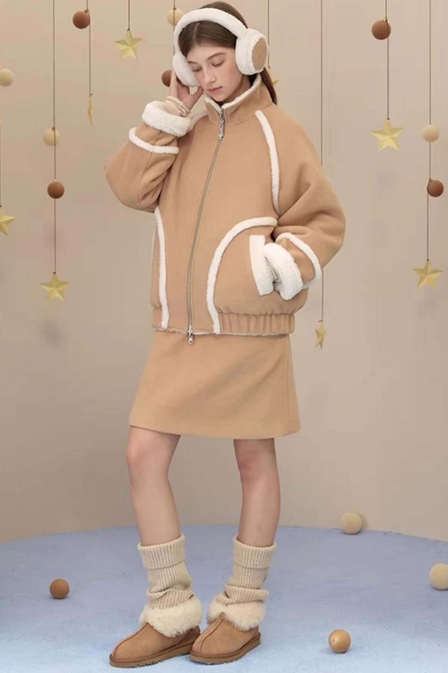 Snow Season Wool A-Line Skirt