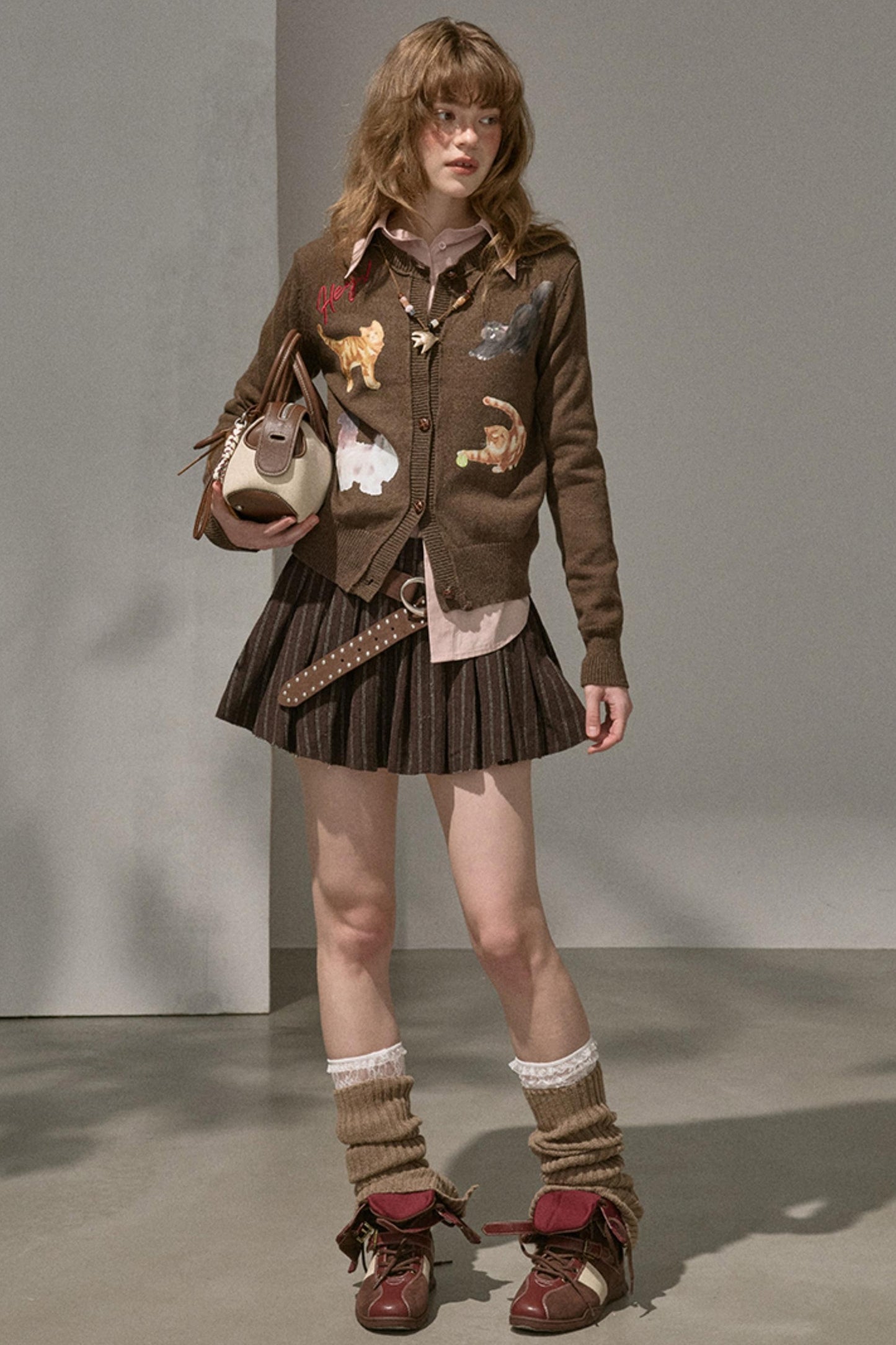 Winter Tweed Puffy Short Skirt