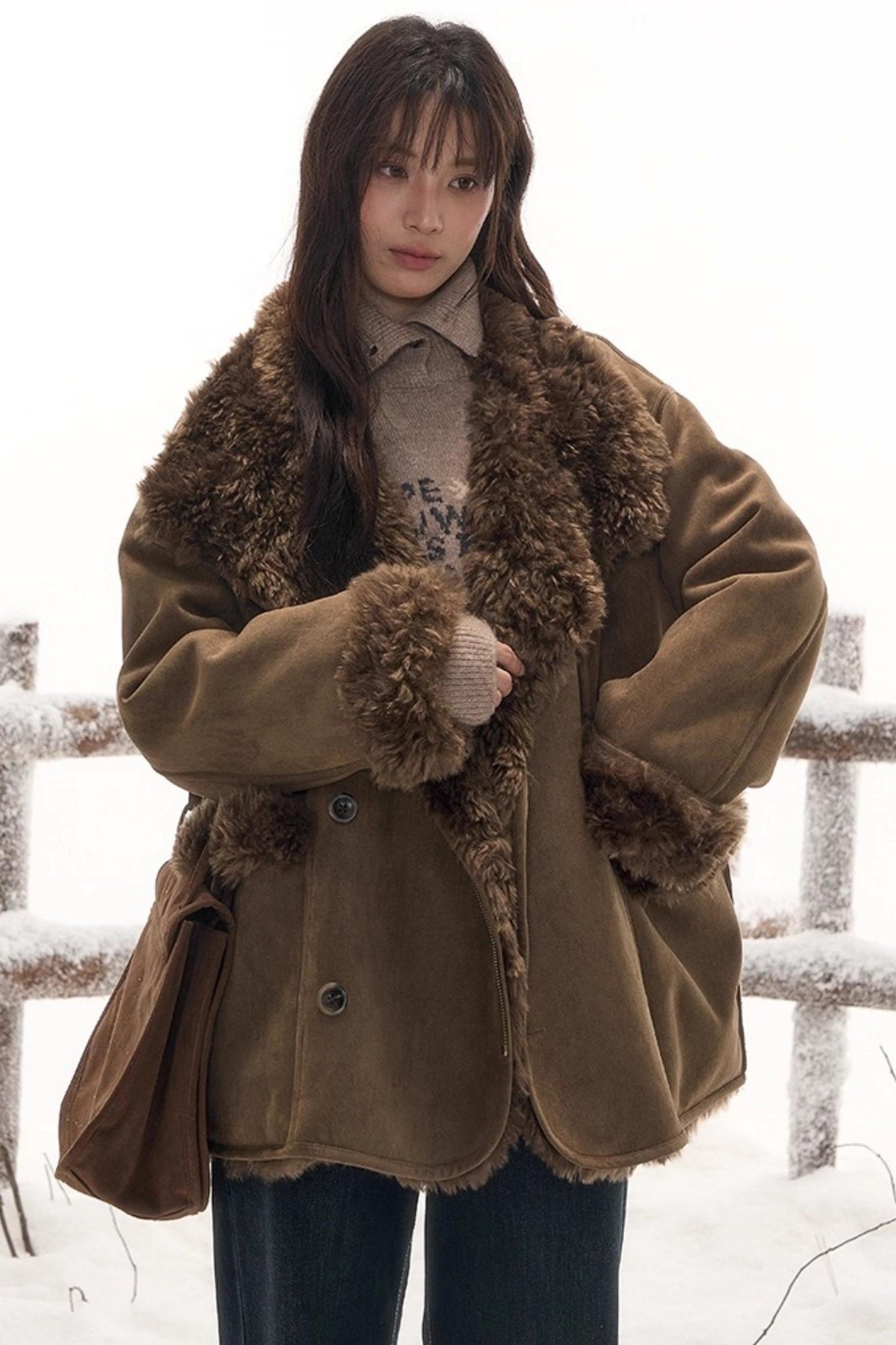 Reversible Leather Fur Coat