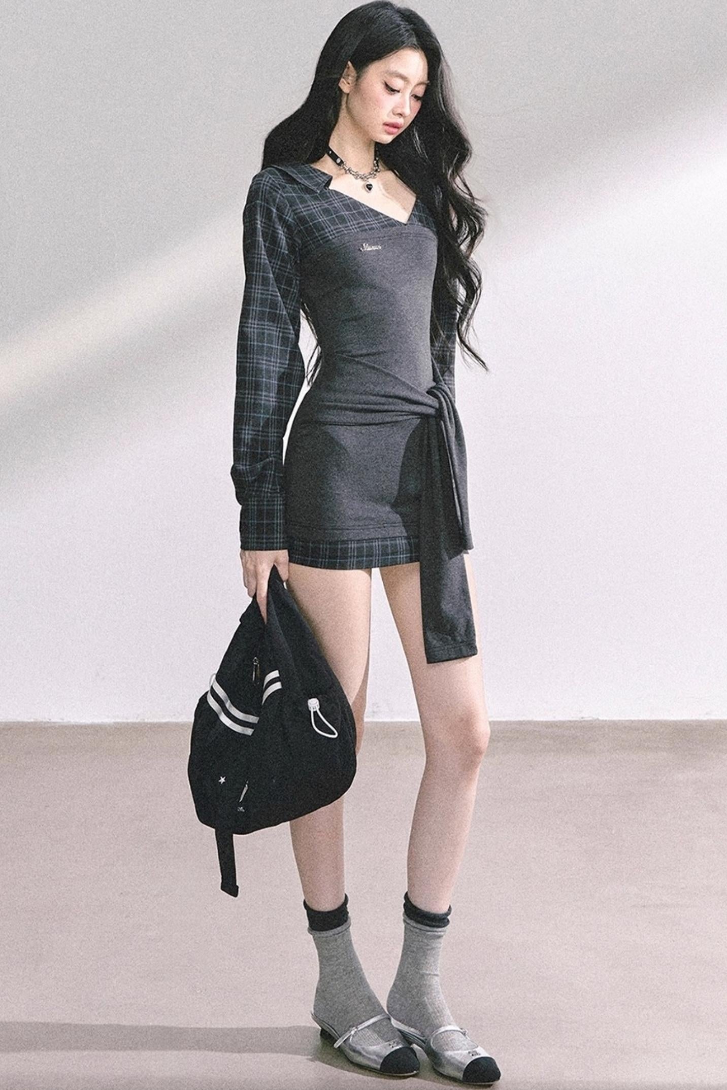 V-Neck Slimming Dress