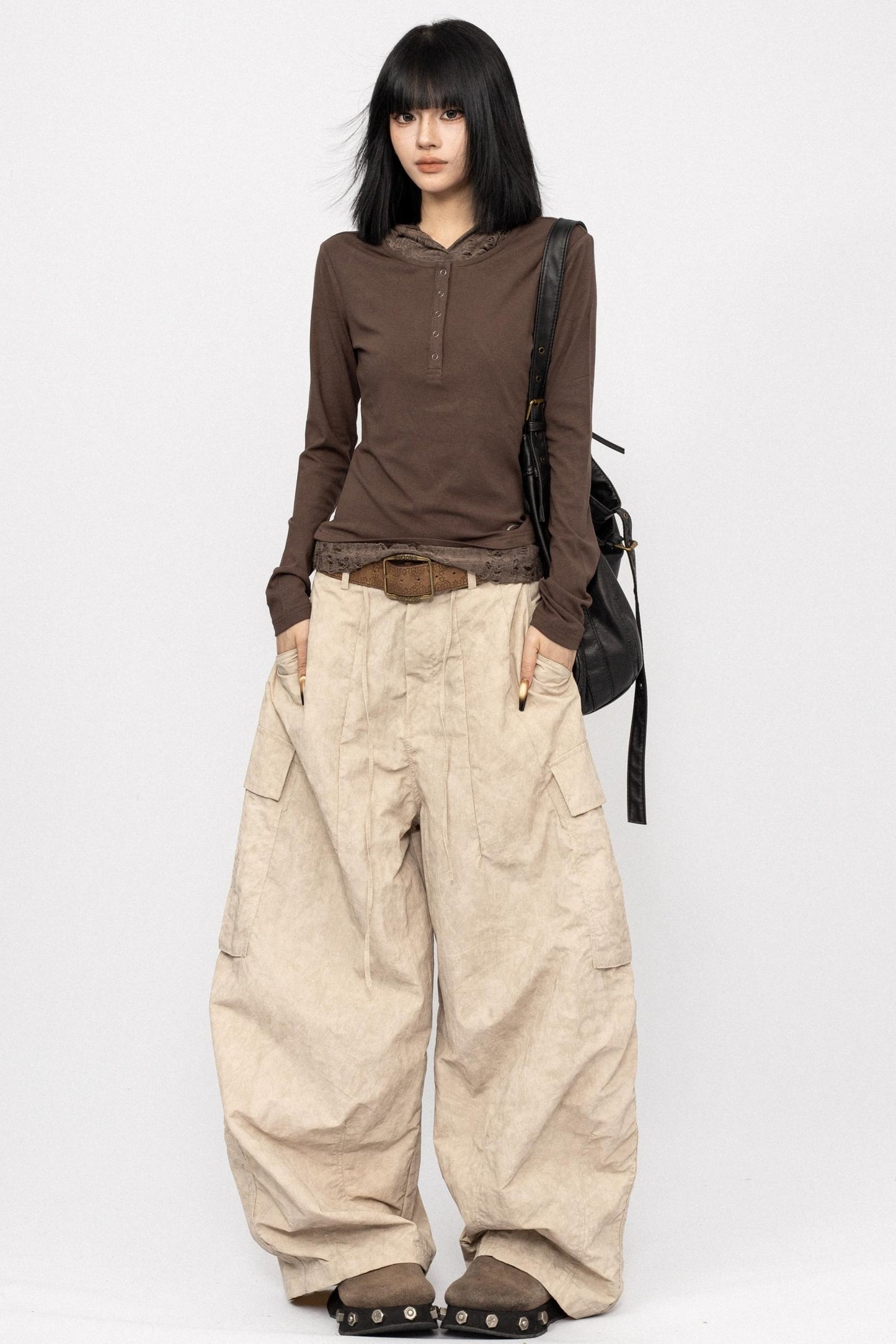 American Retro Long Sleeve Hooded Top