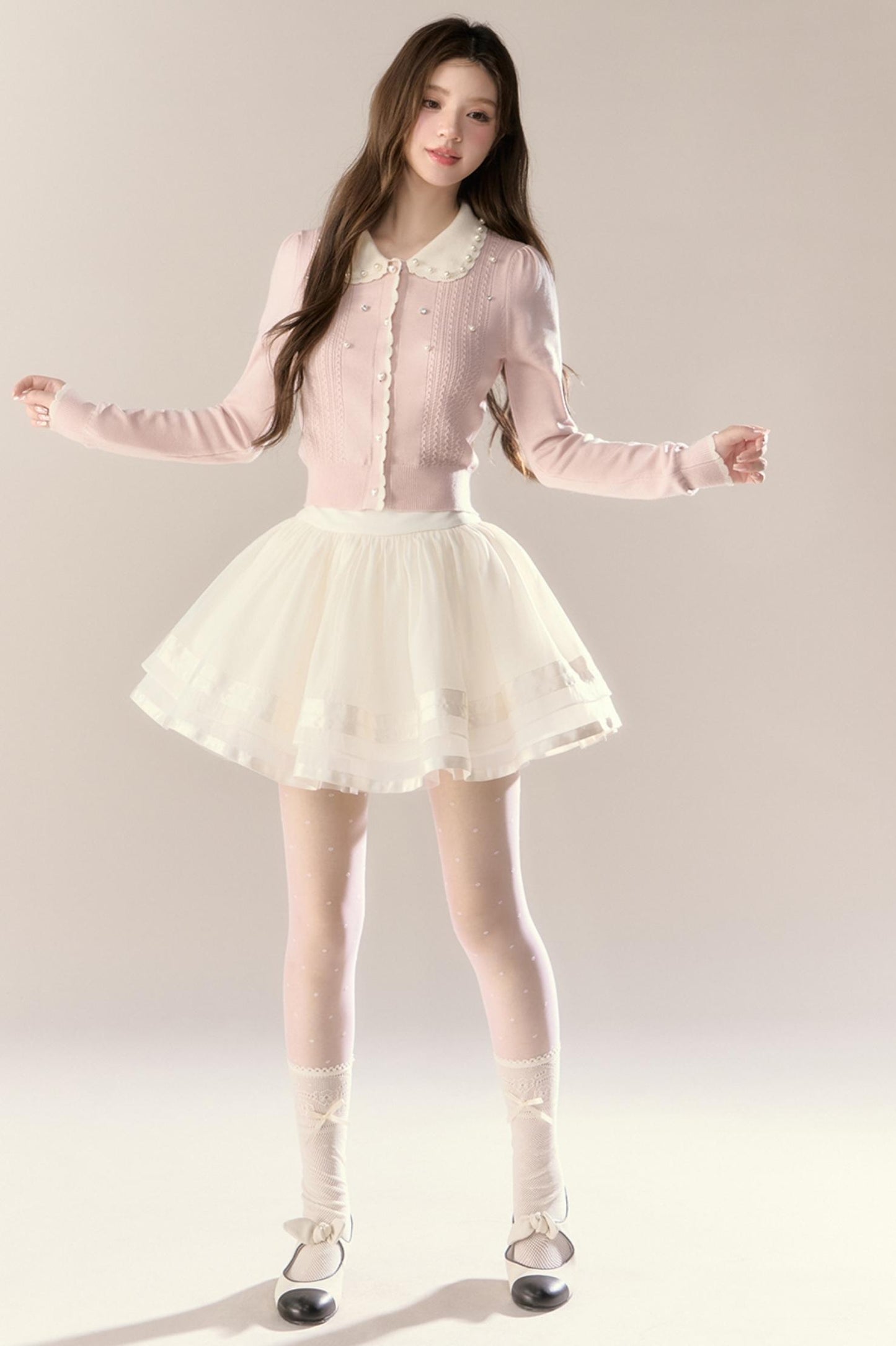 Cherry Blossom Wool Knitted Set-Up