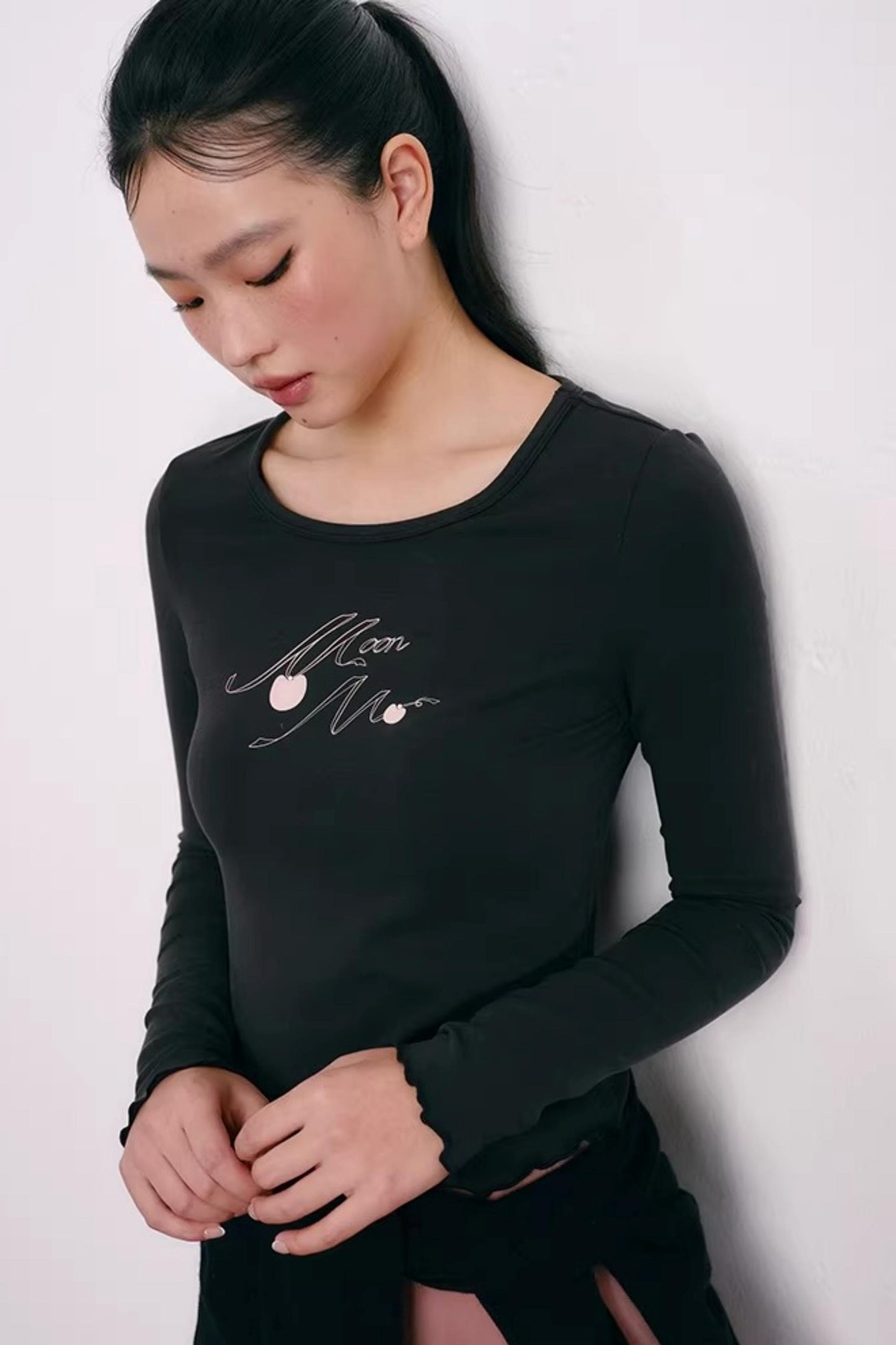 Cherry Print Lyocell Sweater