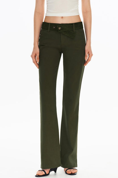 Laise Spliced Flared Pants
