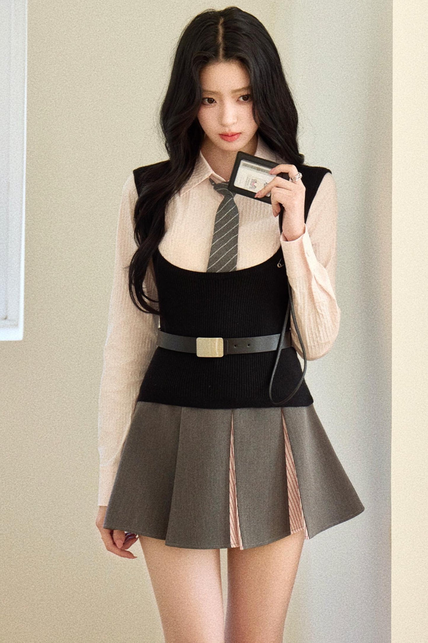 Slim Tie Silhouette Vest Set-Up