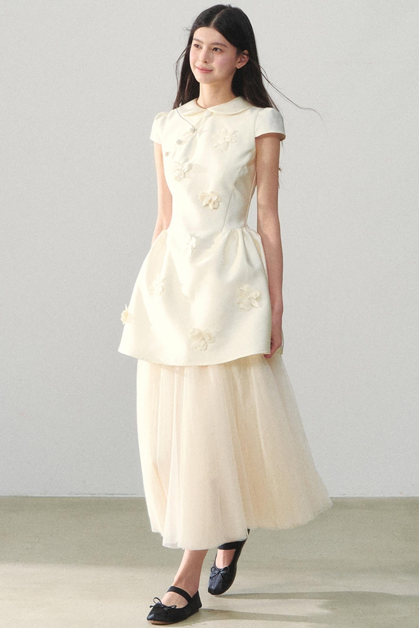 Park Floral Gray Dress