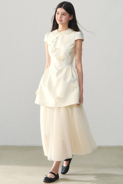 Park Floral Gray Dress