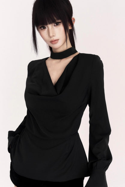Moonlit Swing Collar Shirt