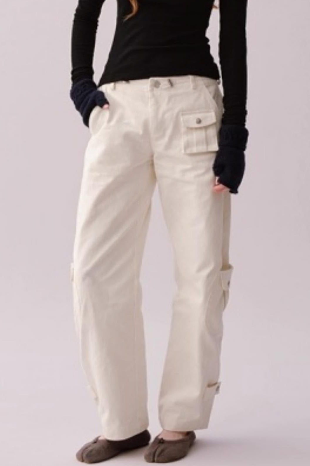 Retro Cotton Wide-Leg Pants