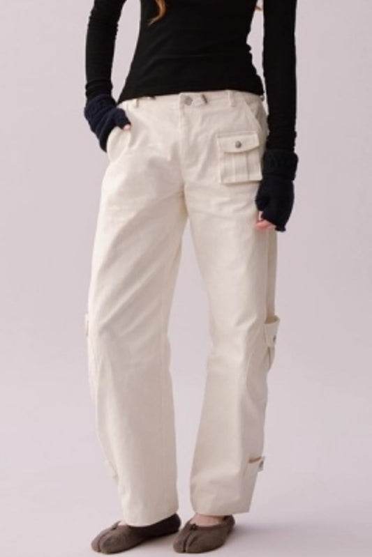 Retro Cotton Wide-Leg Pants