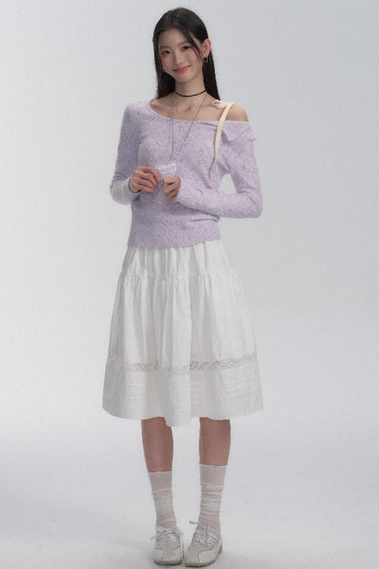 Schnürung Schulter Stricktop 