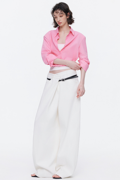 Oversized Contrasting Color Top Set-Up