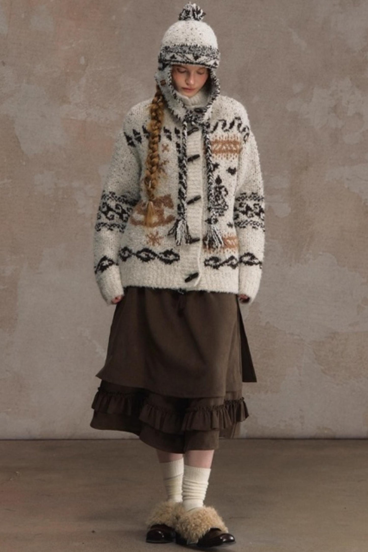 Shirred Culottes Loose Retro Skirt