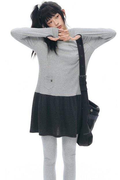 Patchwork Knit Dress