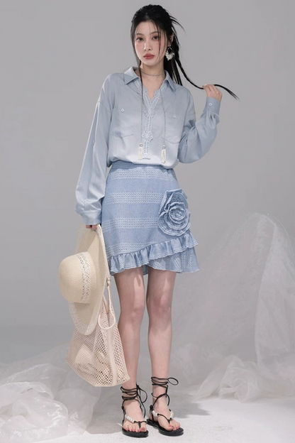Swaying Mermaid Knitted Skirt