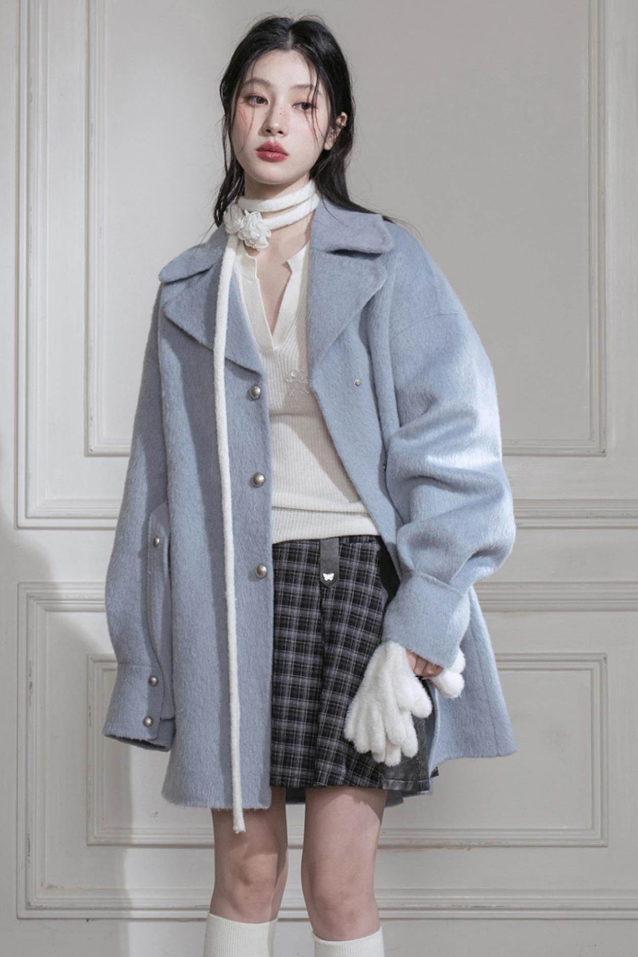 Wool Sequin Embroidered Top