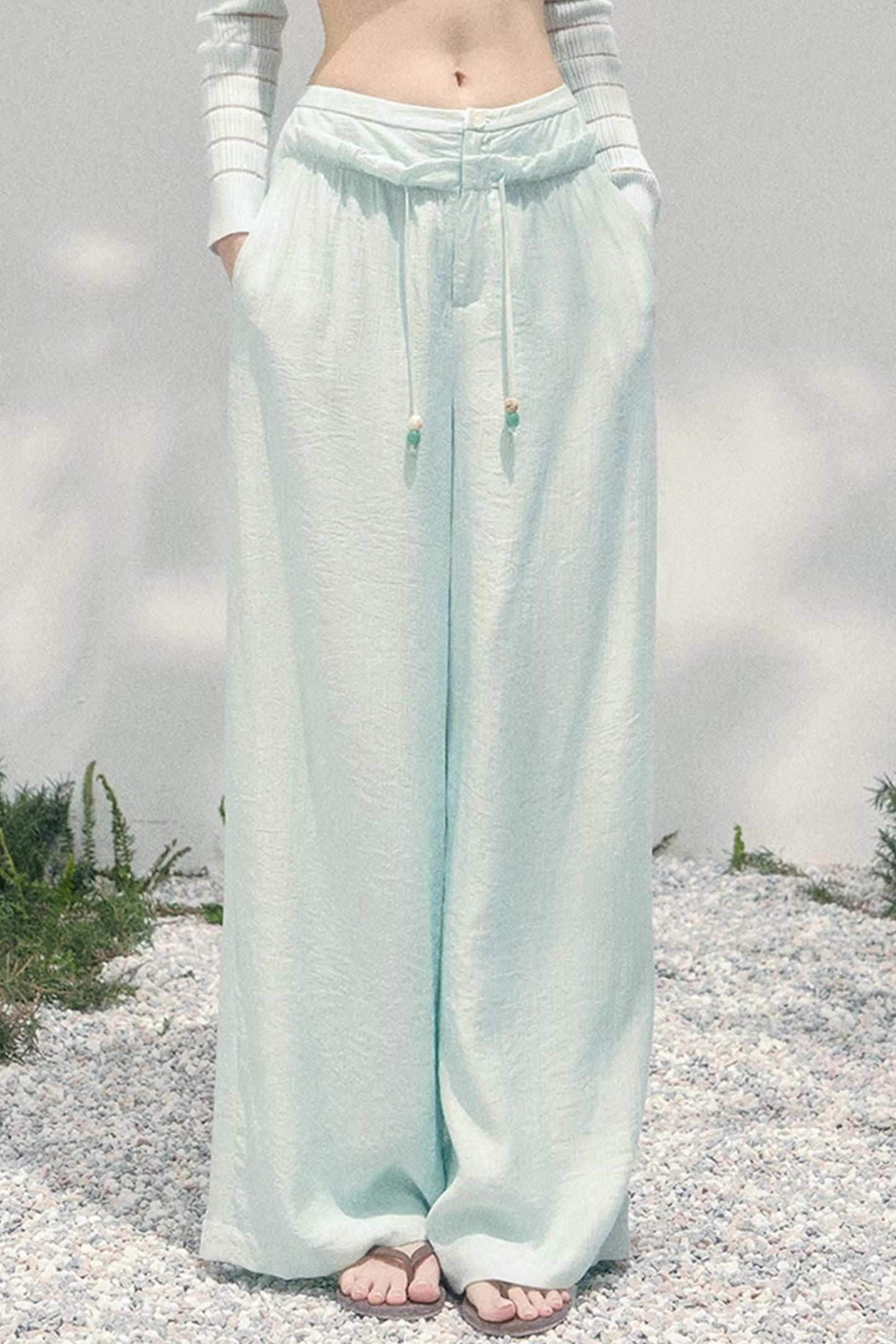 Light Mist Wide-Leg Pants