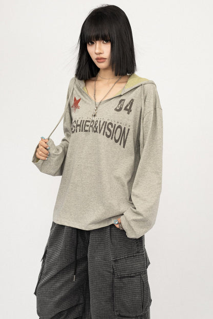 Autumn V-Neck Black Top