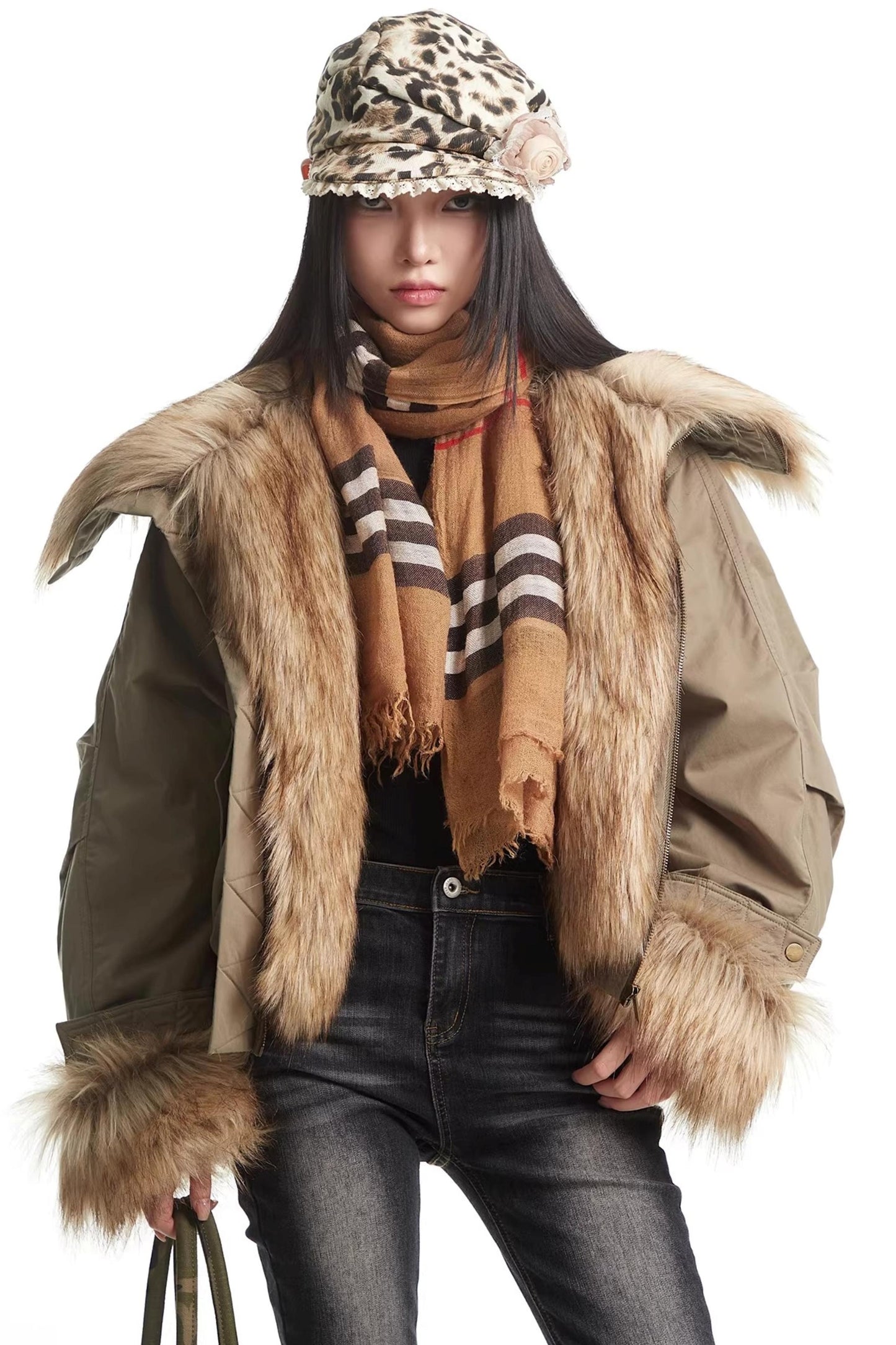 American Retro Fur-Lined Jacket