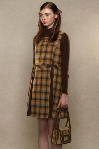 College Tweed Plaid Dress & Outer Set-Up