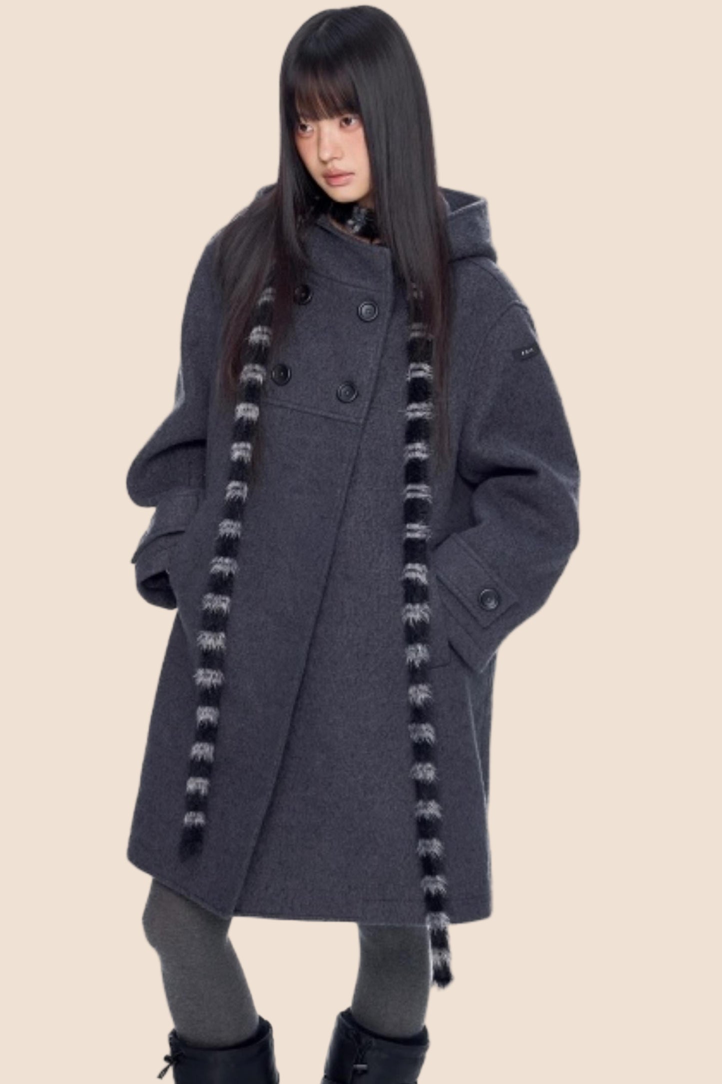 Retro Hooded Woolen Coat