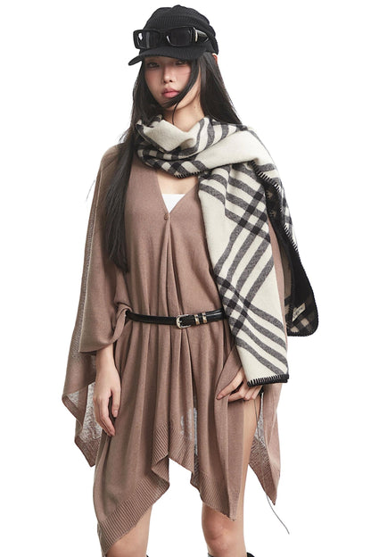 Autumn Lazy Shawl Slim Dress
