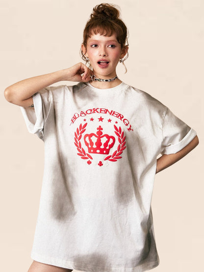 Amerikanisches T-Shirt mit Briefaufdruck