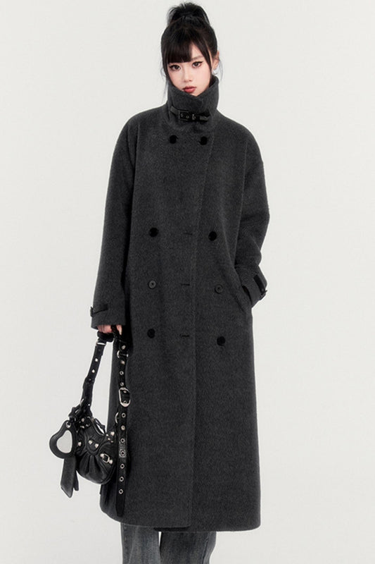 Winter Two-Way Wool Tweed Coat