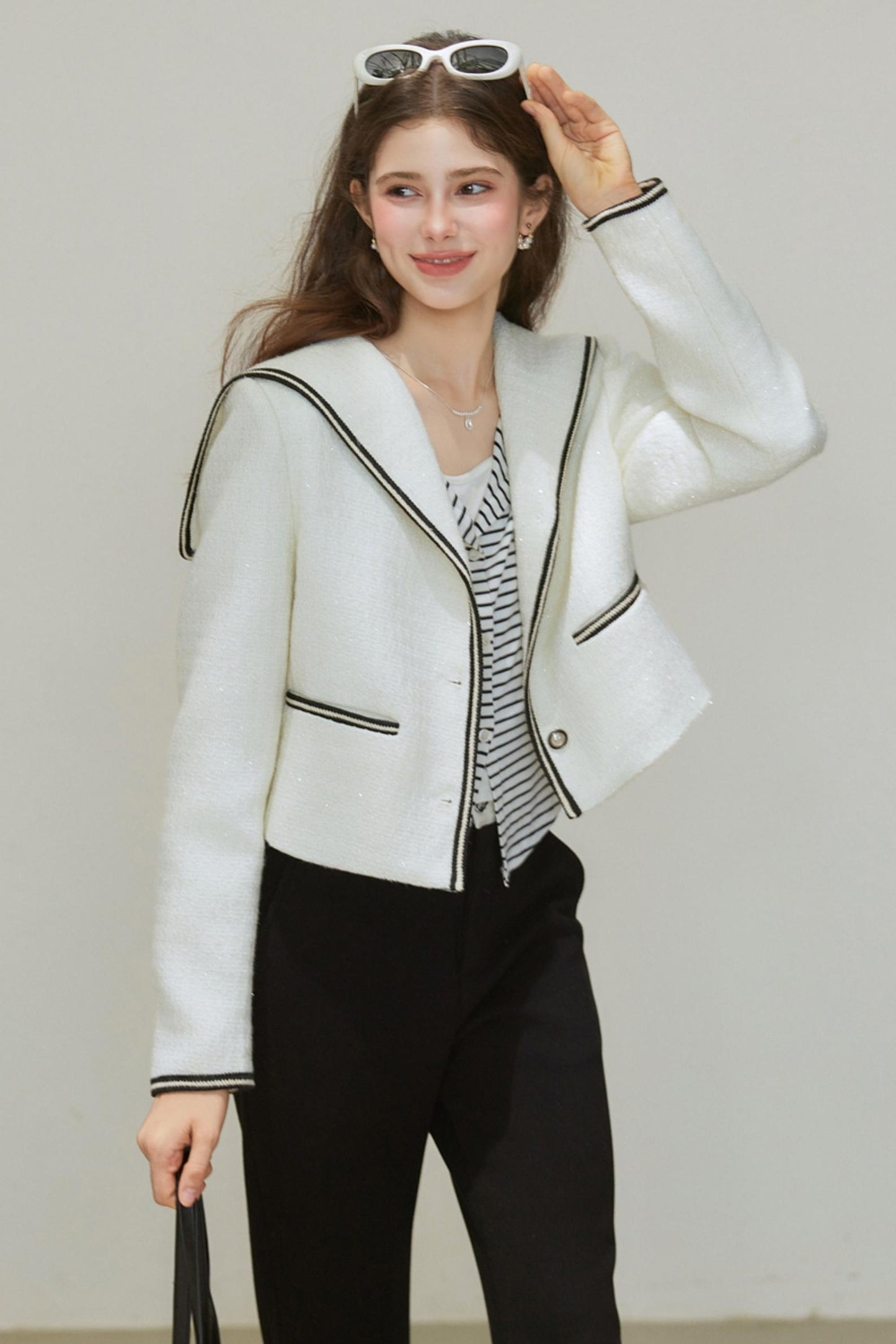 Wool Blend Silhouette Short Coat