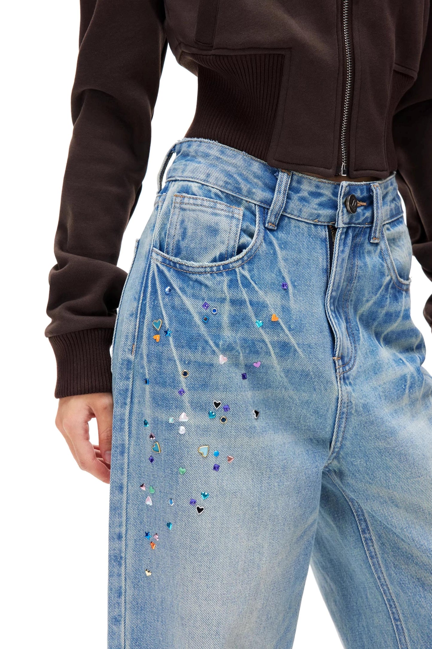 Flash Meteor Rhinestone Jeans