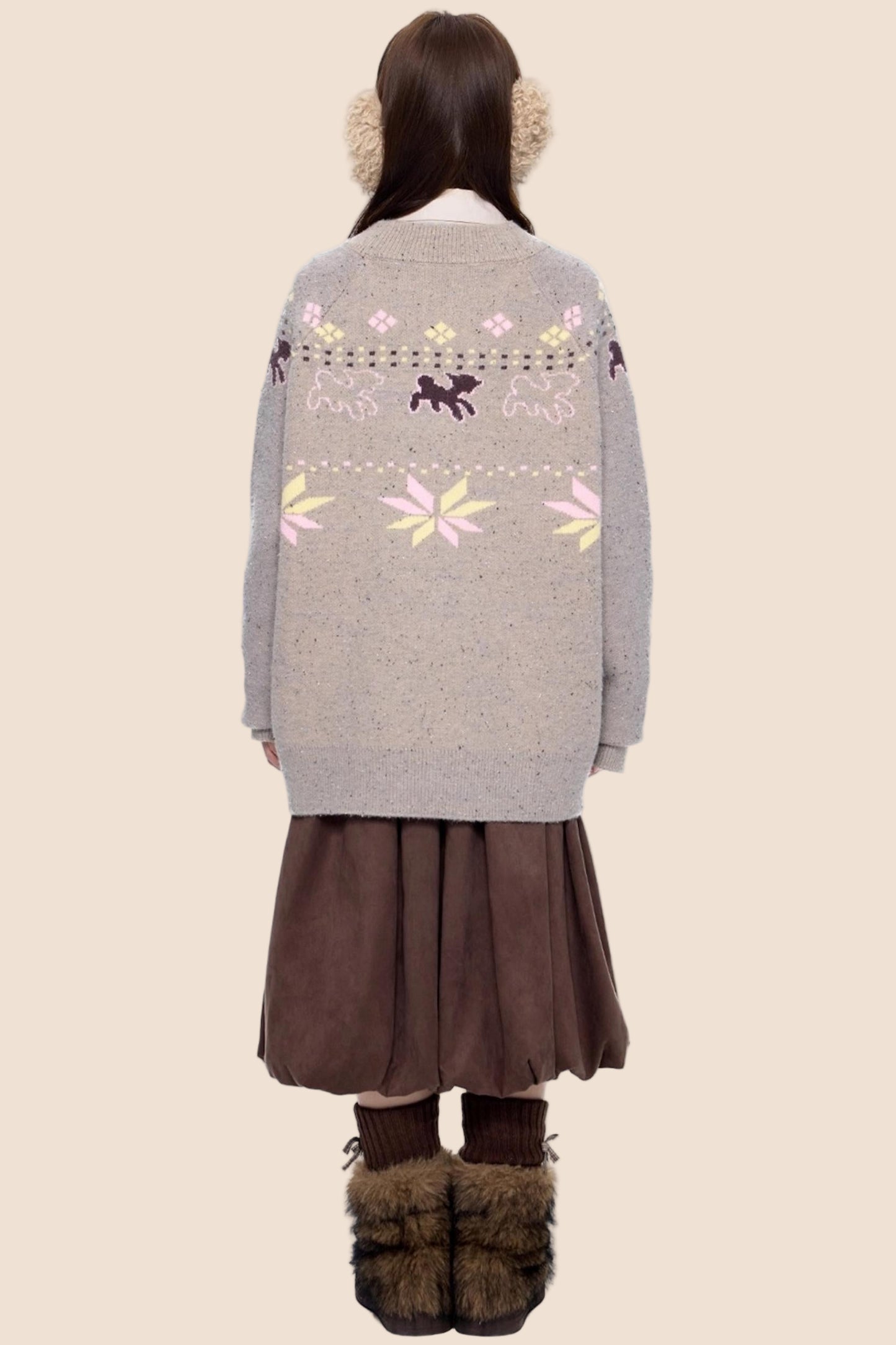 Vintage Fair Isle Loose Knit Sweater