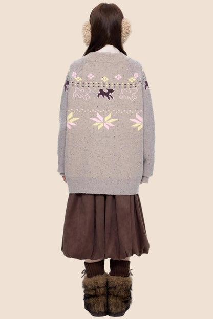 Vintage Fair Isle Loose Knit Sweater