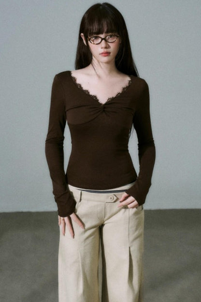 Twisted Lace Wool Top