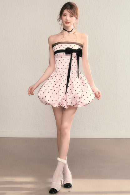 Moonlight Polka Dot Princess Puffy Dress