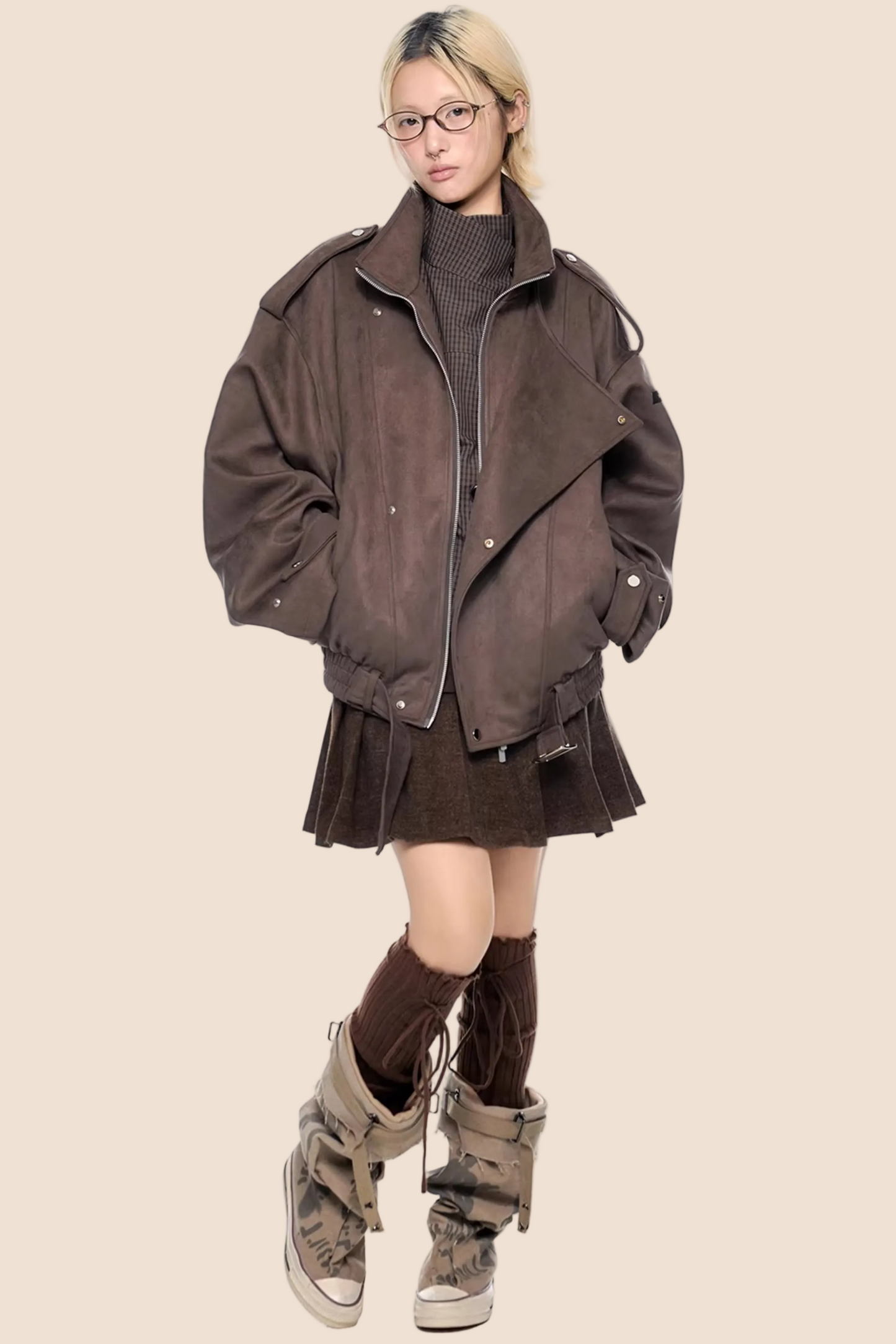 Maillard Faux Suede Retro Jacket